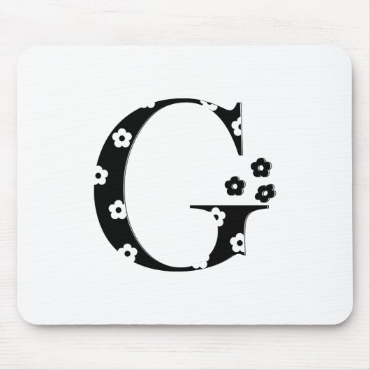 Blume Muster Buchstabe G Mousepad (Vorne)