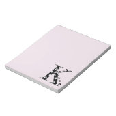 Blume Muster Buchstabe K Notizblock (Rotiert)