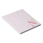 Blume Muster Buchstabe N (rot) Notizblock (angewinkelt)