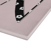 Blume Muster Buchstabe N Schneidebrett (Ecke)
