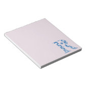 Blume Muster Buchstabe R (blau) Notizblock (angewinkelt)