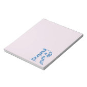Blume Muster Buchstabe R (blau) Notizblock (Rotiert)
