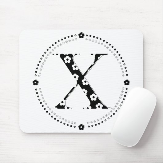 Blume Muster Buchstabe X Mousepad (Mit Mouse)