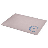 Blume Muster Buchstaben C (blau) Schneidebrett (Ecke)
