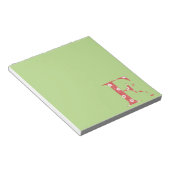 Blume Muster Buchstaben F (rot) Notizblock (angewinkelt)