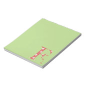 Blume Muster Buchstaben F (rot) Notizblock (Rotiert)