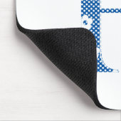 Blume Muster Buchstaben H (blau) Mousepad (Ecke)