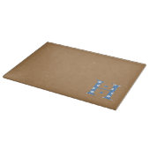Blume Muster Buchstaben H (blau) Schneidebrett (Ecke)