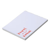 Blume Muster Buchstaben H (rot) Notizblock (Rotiert)