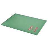 Blume Muster Buchstaben H (rot) Schneidebrett (Ecke)