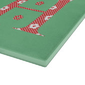 Blume Muster Buchstaben H (rot) Schneidebrett (Ecke)