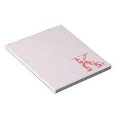 Blume Muster Buchstaben K (rot) Notizblock (angewinkelt)