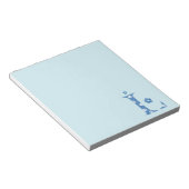 Blume Muster Buchstaben L (blau) Notizblock (angewinkelt)
