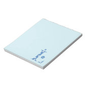 Blume Muster Buchstaben L (blau) Notizblock (Rotiert)