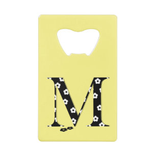 Blume Muster Buchstaben M Geldbeutel Flaschenöffner