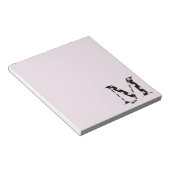 Blume Muster Buchstaben M Notizblock (angewinkelt)