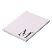 Blume Muster Buchstaben M Notizblock (Rotiert)