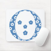 Blume Muster Buchstaben O (blau) Mousepad (Mit Mouse)