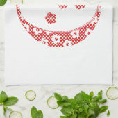 Blume Muster Buchstaben O (rot) Geschirrtuch (Gefaltet)