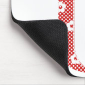 Blume Muster Buchstaben U (rot) Mousepad (Ecke)