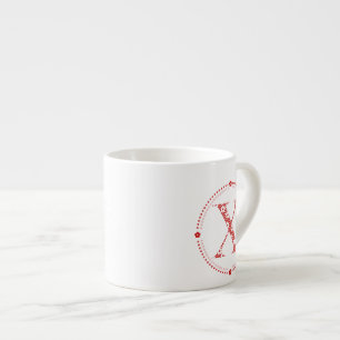 Blume Muster Buchstaben X (rot) Espressotasse