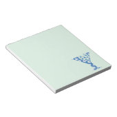 Blume Muster Buchstaben Y (blau) Notizblock (angewinkelt)