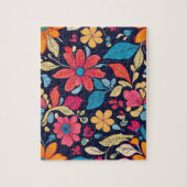 Blume Muster bunt blumenreich Puzzle (Vertikal)