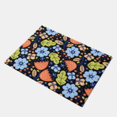 Blume Muster bunt leuchtend Fußmatte (Schrägansicht)