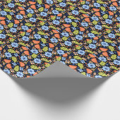 Blume Muster bunt leuchtend Geschenkpapier (Ecke)