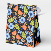 Blume Muster bunt leuchtend Geschenkschachtel (Rückseite)