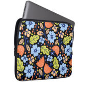 Blume Muster bunt leuchtend Laptopschutzhülle (Vorne Rechts)