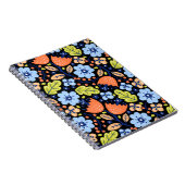 Blume Muster bunt leuchtend Notizblock (Rechte Seite)