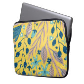 Blume Muster bunt leuchtend schön Laptopschutzhülle (Vorderseite Links)