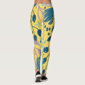 Blume Muster bunt leuchtend schön Leggings (Rückseite)