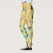 Blume Muster bunt leuchtend schön Leggings (Links)