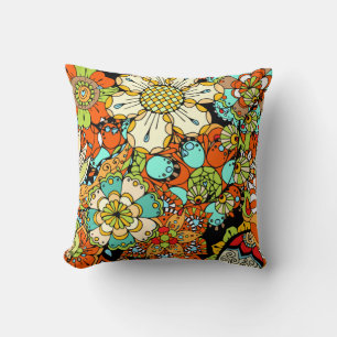 Blume Muster bunt niedlich und leuchtend Kissen