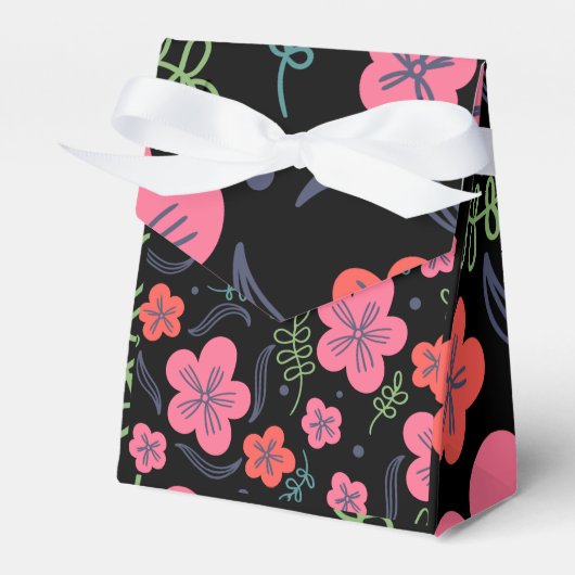Blume Muster bunt schön Geschenkschachtel (Vorderseite)