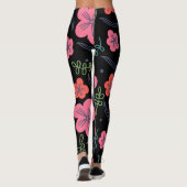 Blume Muster bunt schön Leggings (Rückseite)