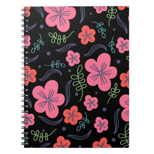 Blume Muster bunt schön Notizblock (Vorderseite)