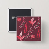 Blume Muster. Button (Vorne & Hinten)