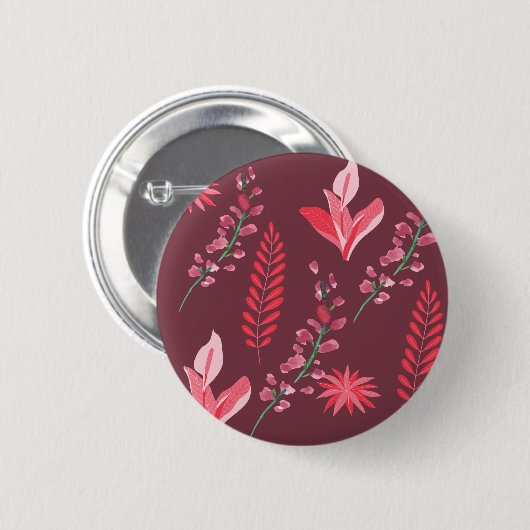 Blume Muster. Button (Vorne & Hinten)