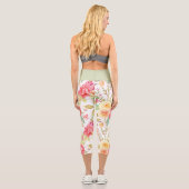 Blume Muster Capri Leggings (Rückseite)
