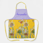 Blume-Muster der blorgelben Wiola Schürze (Vorderseite)