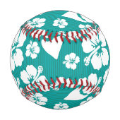 Blume-Muster des hawaiianischen Hibiskus Baseball (Vorderseite)