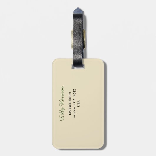 Blume Muster-Design Gepäckanhänger (Rückseite vertikal)