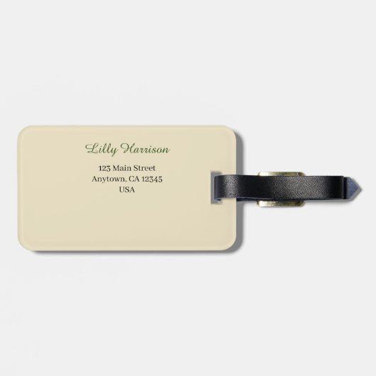 Blume Muster-Design Gepäckanhänger (Rückseite horizontal)