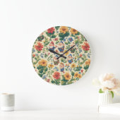Blume Muster-Design Große Wanduhr (Zuhause)