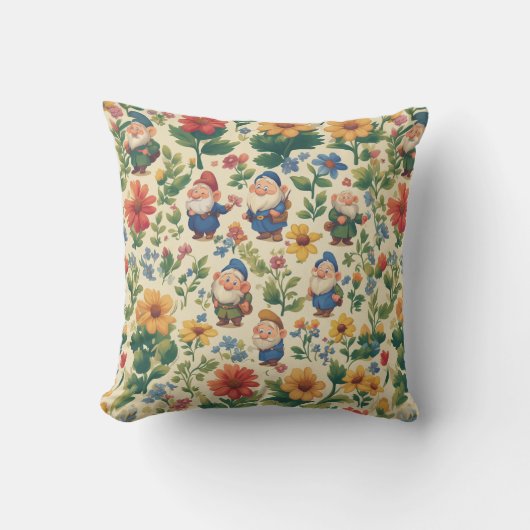 Blume Muster-Design Kissen (Vorderseite)