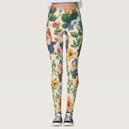 Blume Muster-Design Leggings (Vorderseite)