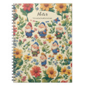 Blume Muster-Design Notizblock (Vorderseite)